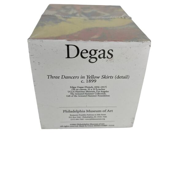 Degas Three Dancers Yellow Skirts Phila Museum of Art Paper Cube New - Picture 6 of 12